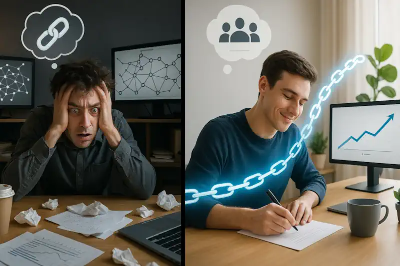 Stressed Over Backlinks vs Calm About Backlinks
